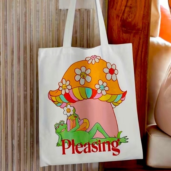 Only 1 LEFT! ๐ HARRY STYLES MERCH: Large Canvas Pleasing ๐ Tote - Picture 1 of 4